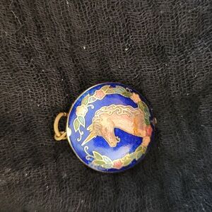 Vintage Cloisonné Unicorn Pendant.